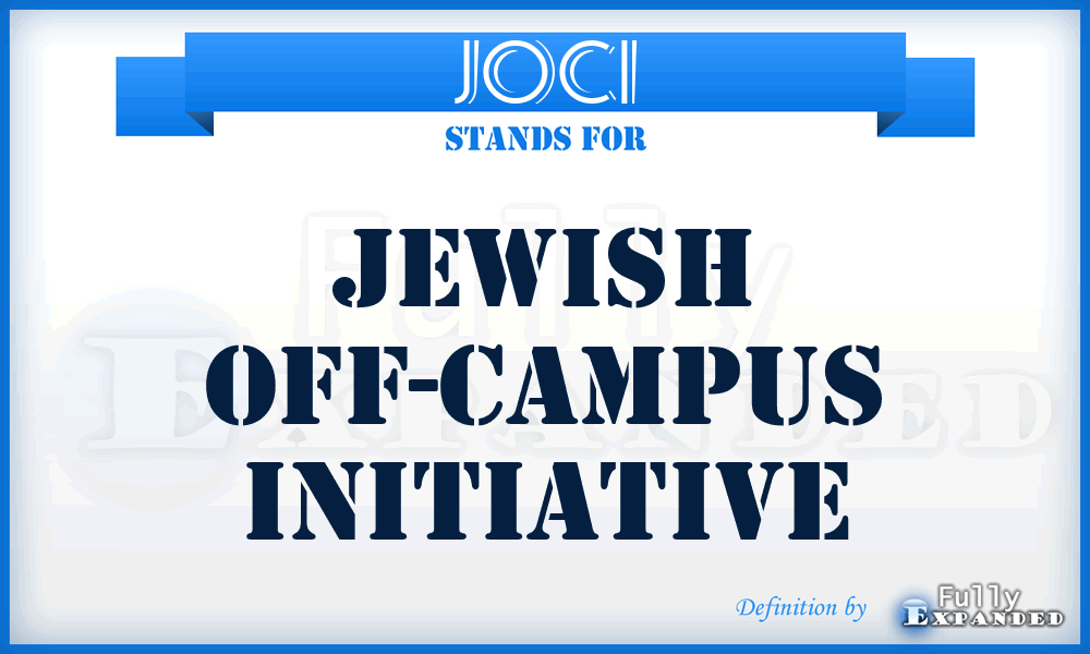 JOCI - Jewish Off-Campus Initiative