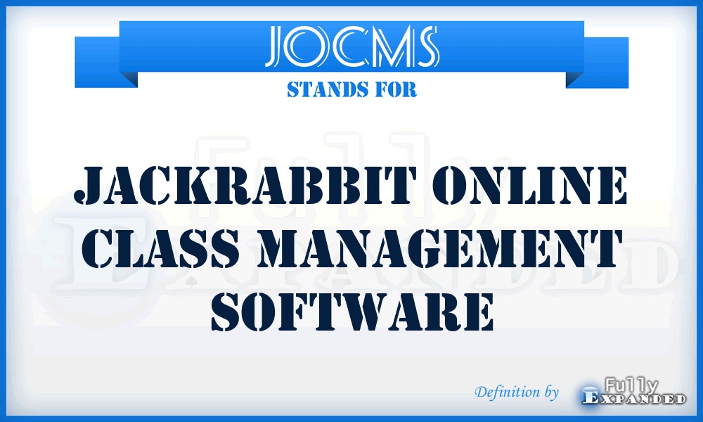 JOCMS - Jackrabbit Online Class Management Software