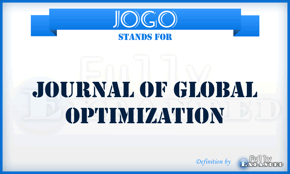 JOGO - Journal of Global Optimization