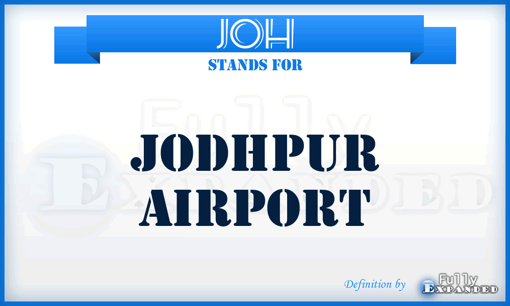 JOH - Jodhpur airport