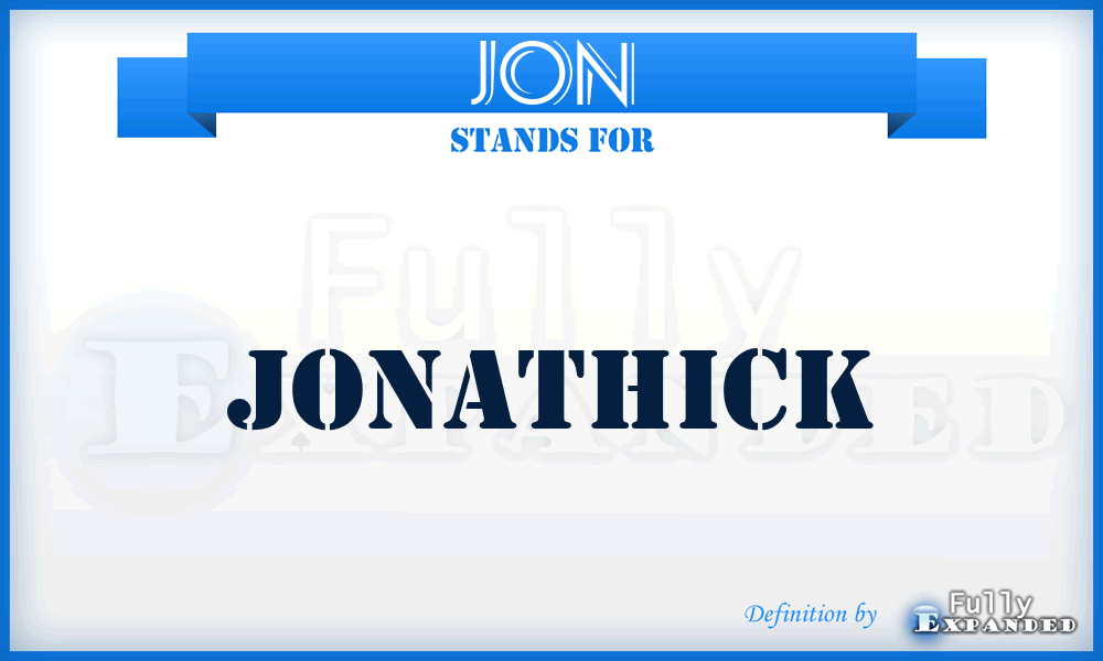 JON - Jonathick