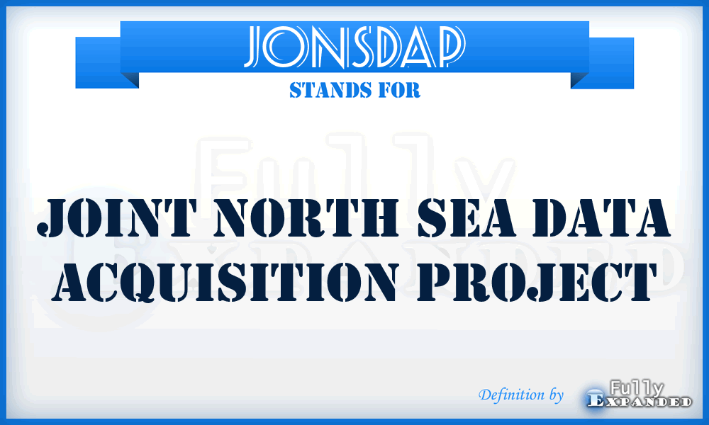 JONSDAP - Joint North Sea Data Acquisition Project