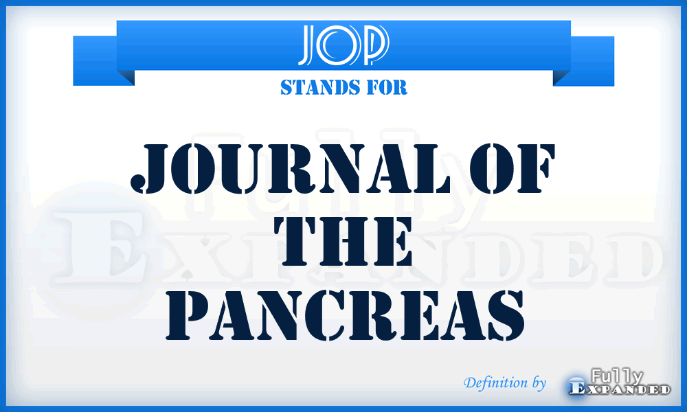 JOP - Journal of the Pancreas