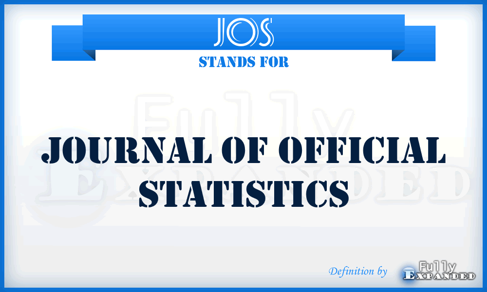 JOS - Journal of Official Statistics