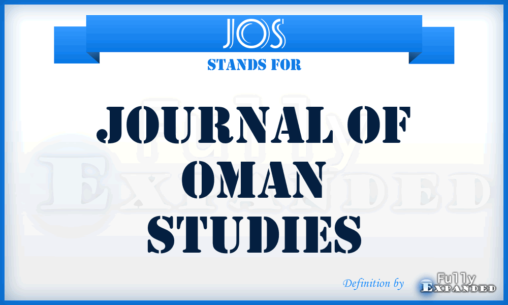 JOS - Journal of Oman Studies