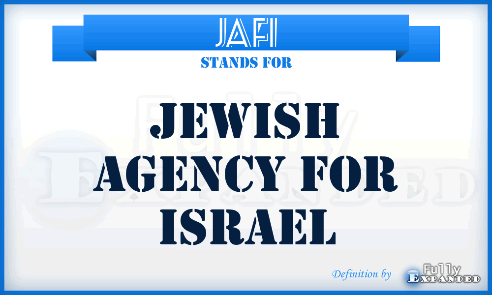 JAFI - Jewish Agency For Israel