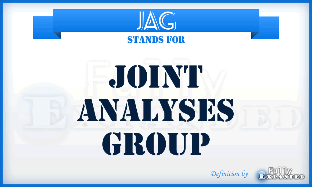 JAG - Joint Analyses Group