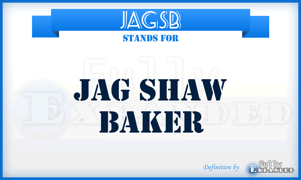 JAGSB - JAG Shaw Baker