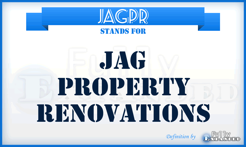 JAGPR - JAG Property Renovations