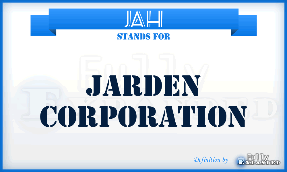 JAH - Jarden Corporation