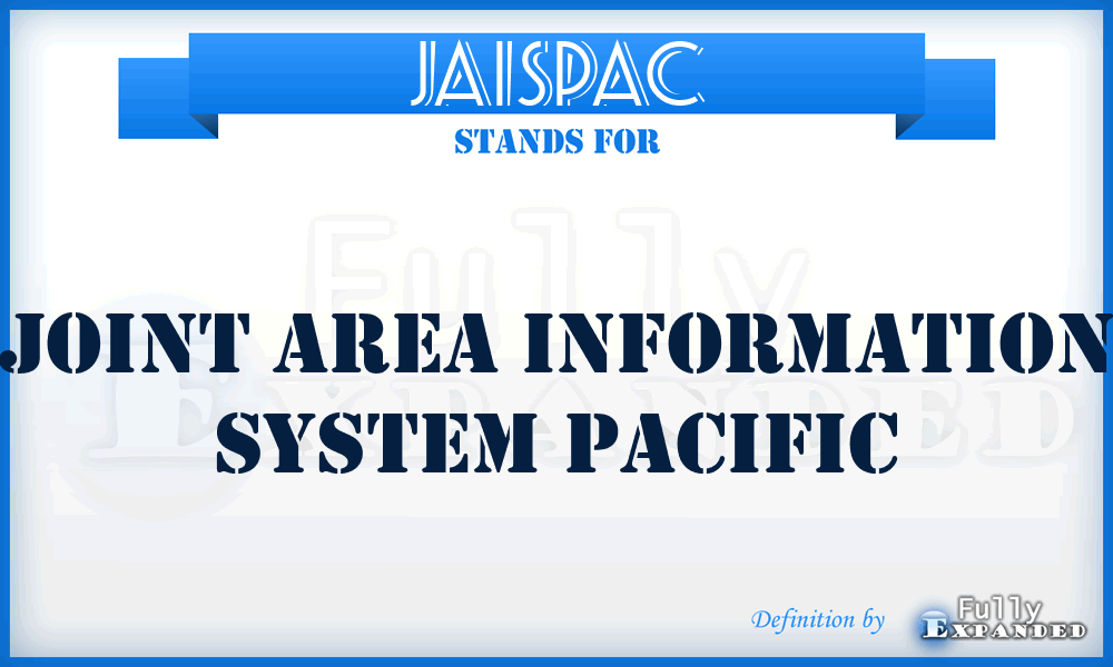 JAISPAC - Joint Area Information System Pacific