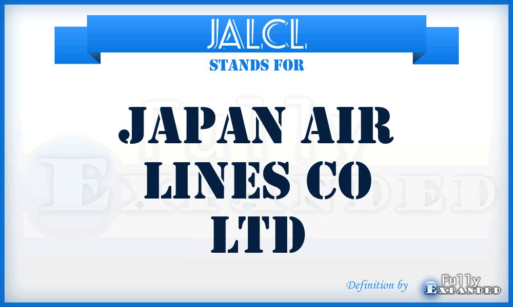 JALCL - Japan Air Lines Co Ltd