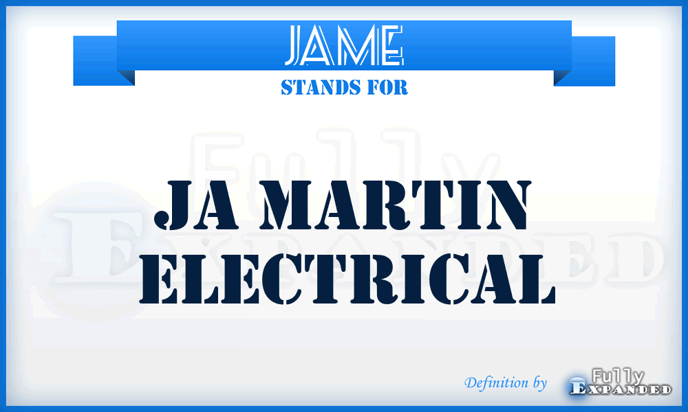 JAME - JA Martin Electrical