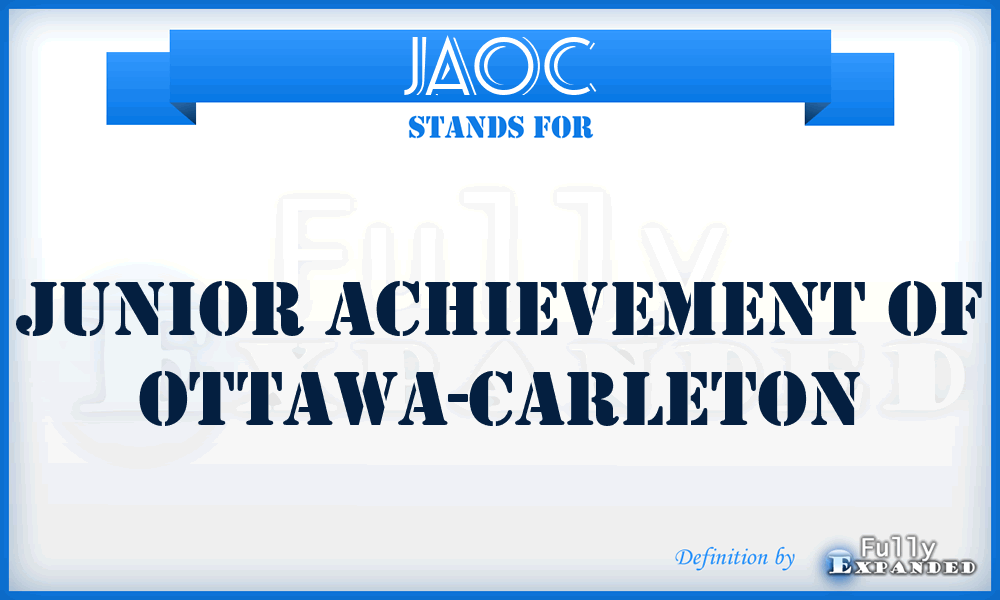 JAOC - Junior Achievement of Ottawa-Carleton