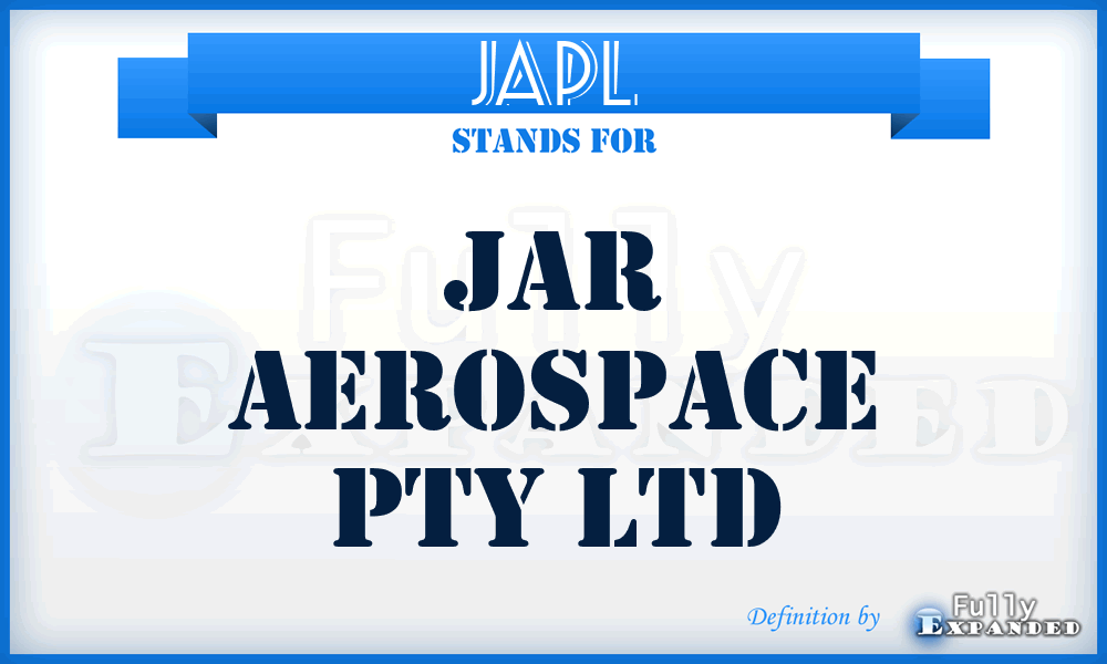 JAPL - Jar Aerospace Pty Ltd