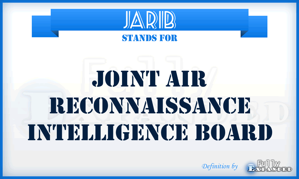 JARIB - Joint Air Reconnaissance Intelligence Board