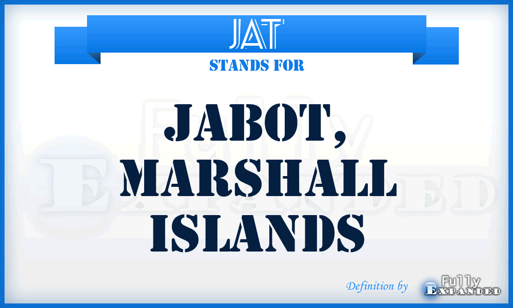 JAT - Jabot, Marshall Islands
