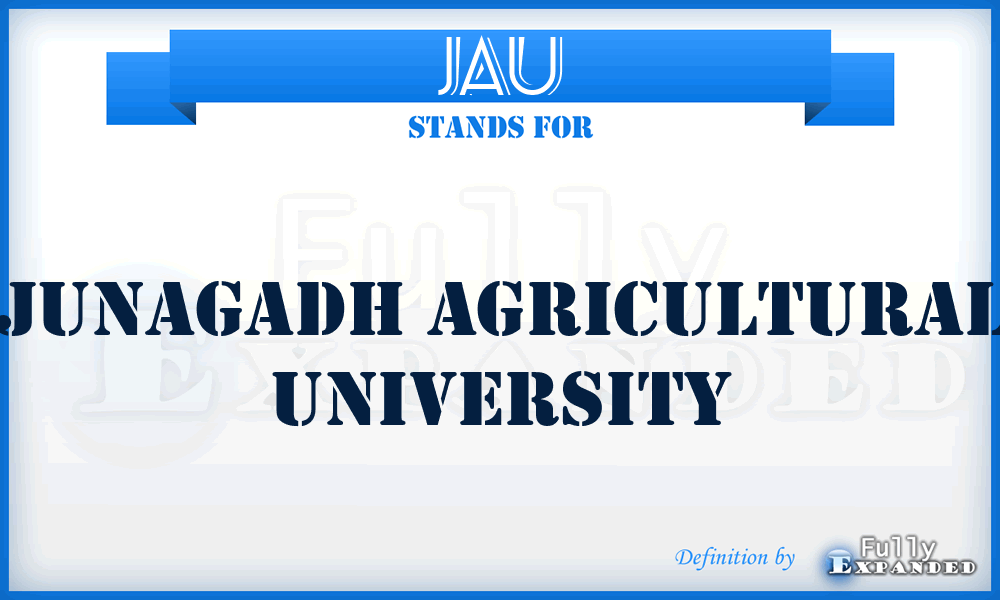 JAU - Junagadh Agricultural University