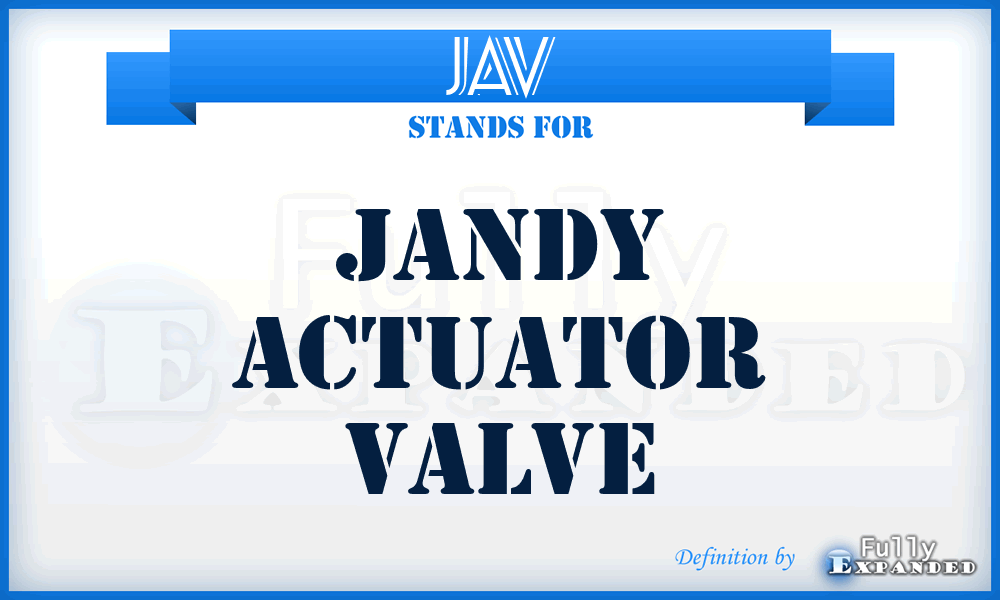 JAV - Jandy Actuator Valve