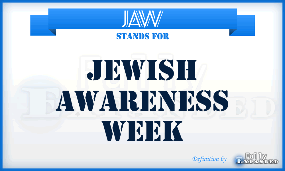 JAW - Jewish Awareness Week