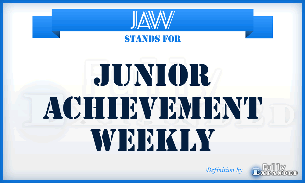 JAW - Junior Achievement Weekly