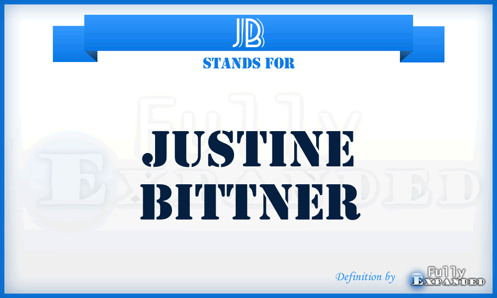 JB - Justine Bittner