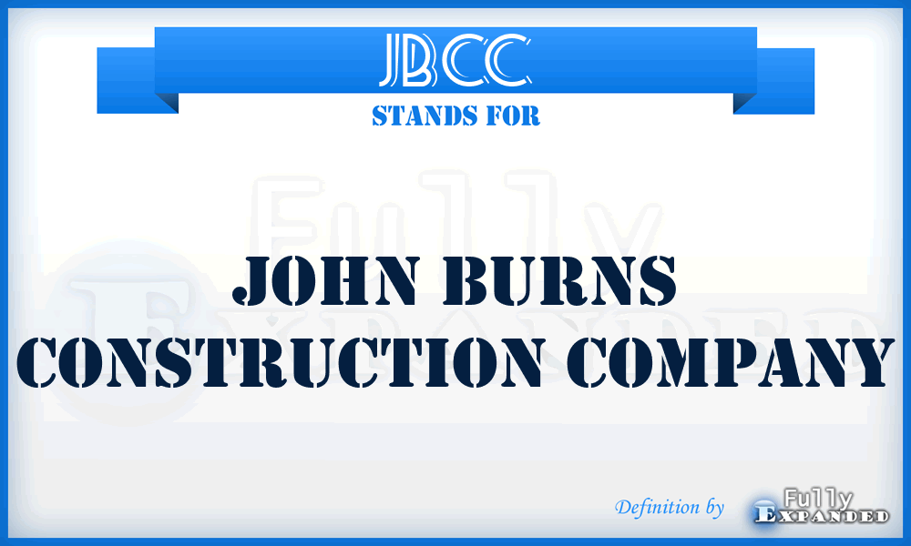 JBCC - John Burns Construction Company