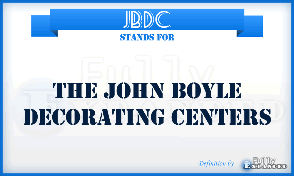 JBDC - The John Boyle Decorating Centers