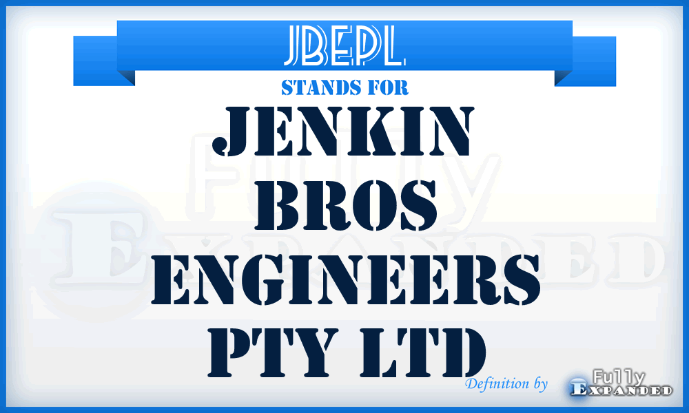 JBEPL - Jenkin Bros Engineers Pty Ltd