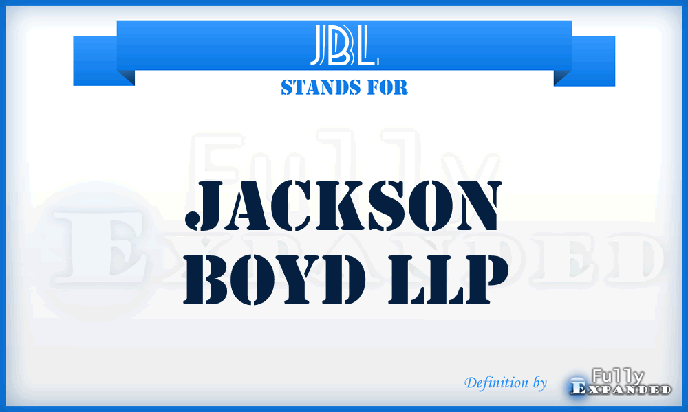 JBL - Jackson Boyd LLP