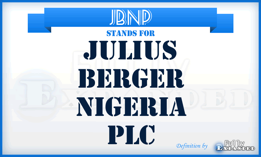 JBNP - Julius Berger Nigeria PLC