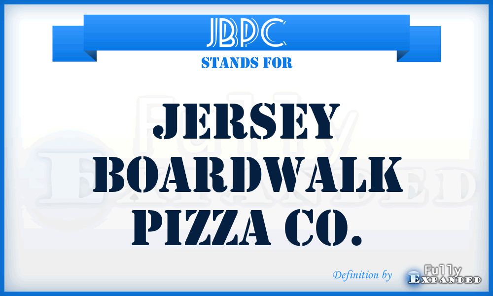 JBPC - Jersey Boardwalk Pizza Co.