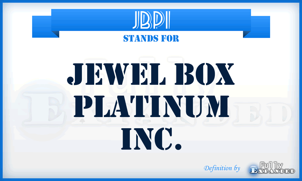 JBPI - Jewel Box Platinum Inc.