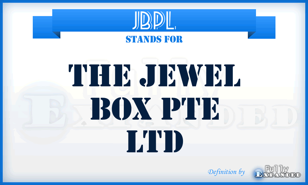 JBPL - The Jewel Box Pte Ltd