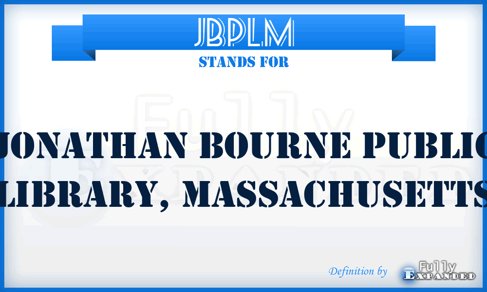 JBPLM - Jonathan Bourne Public Library, Massachusetts