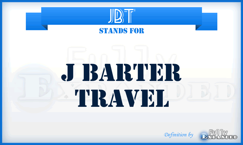 JBT - J Barter Travel