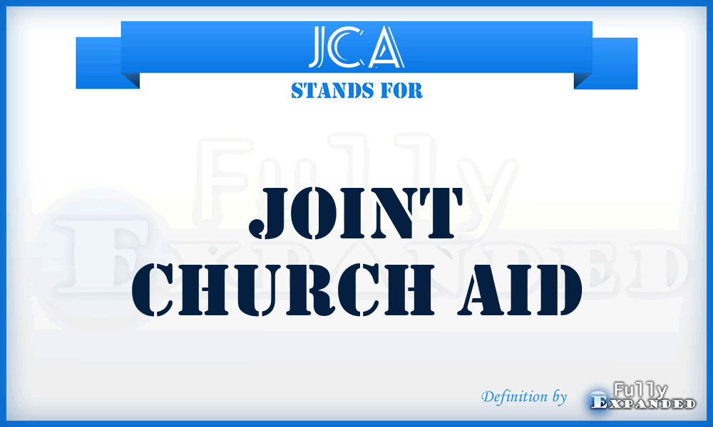 JCA - Joint Church Aid