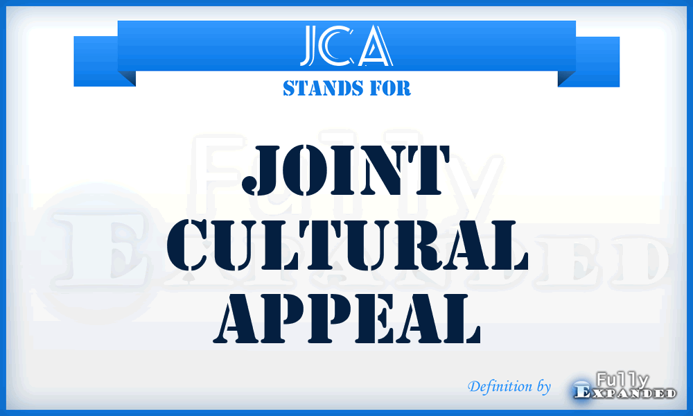 JCA - Joint Cultural Appeal