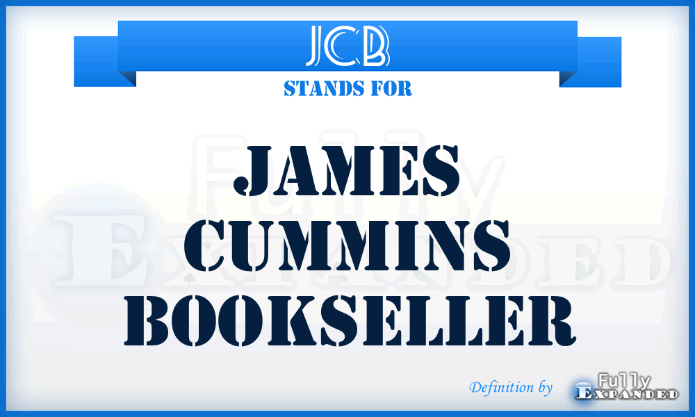 JCB - James Cummins Bookseller