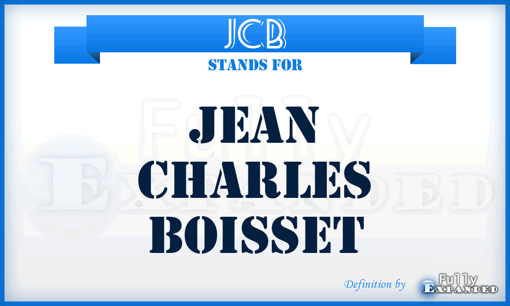 JCB - Jean Charles Boisset