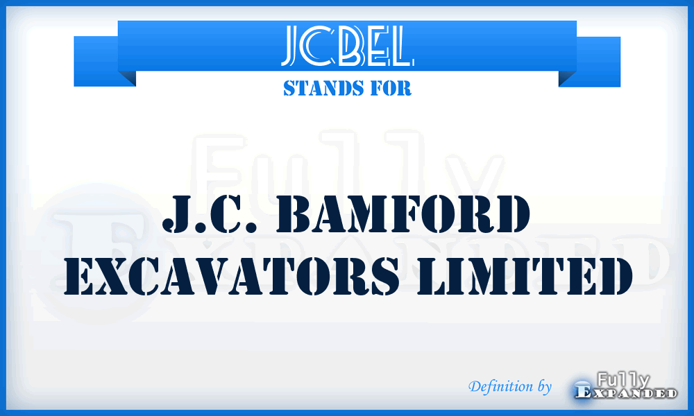 JCBEL - J.C. Bamford Excavators Limited