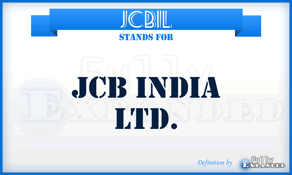 JCBIL - JCB India Ltd.