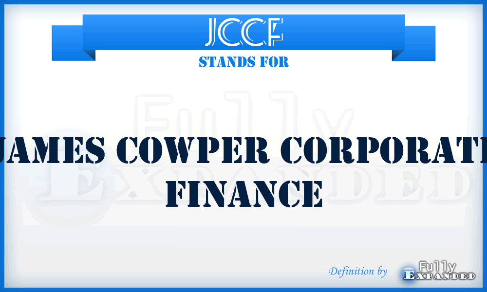 JCCF - James Cowper Corporate Finance