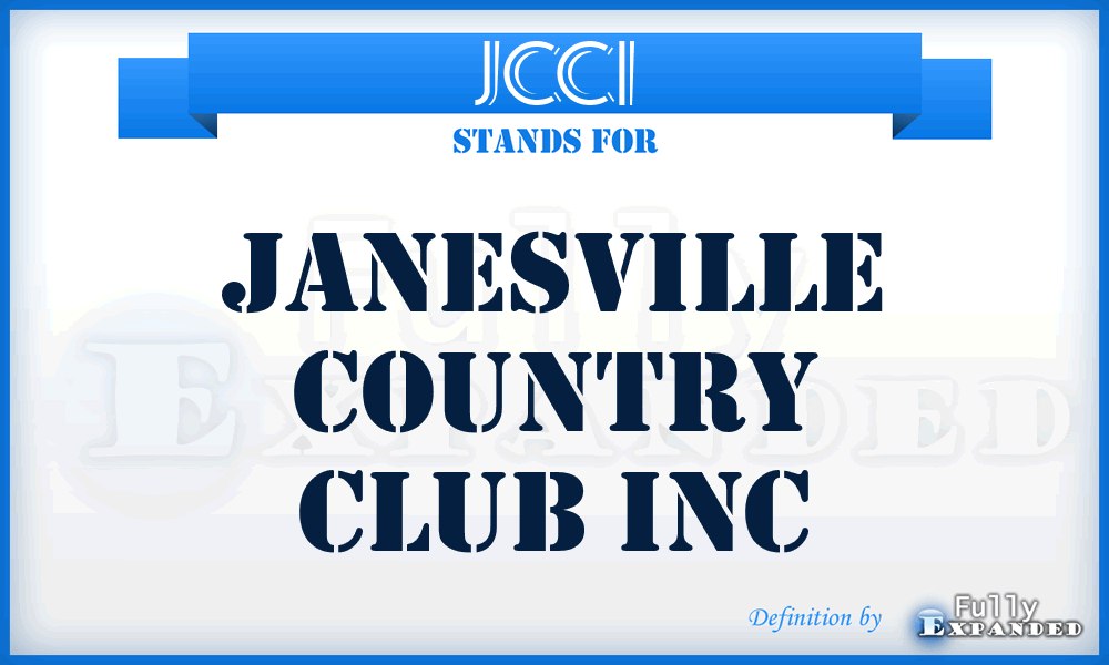 JCCI - Janesville Country Club Inc