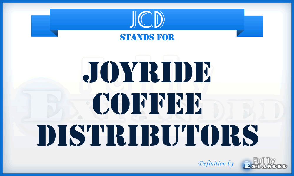 JCD - Joyride Coffee Distributors