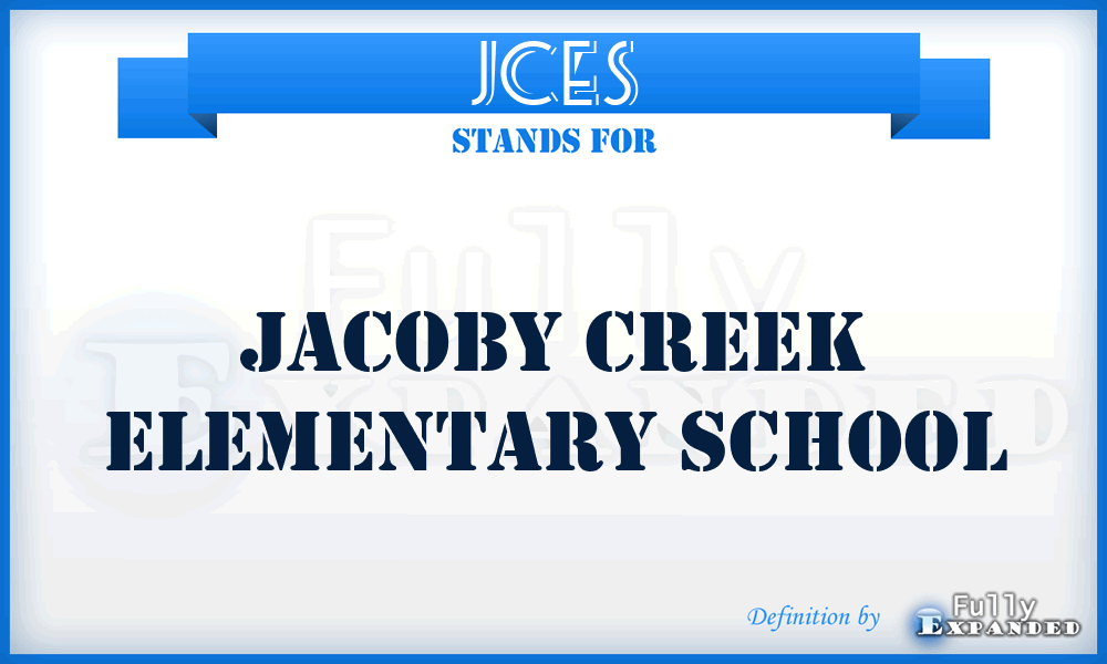 JCES - Jacoby Creek Elementary School