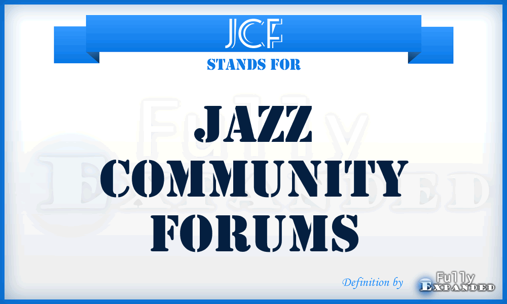 JCF - Jazz Community Forums