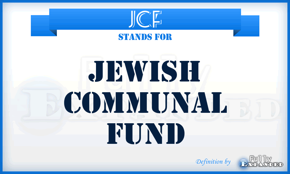 JCF - Jewish Communal Fund