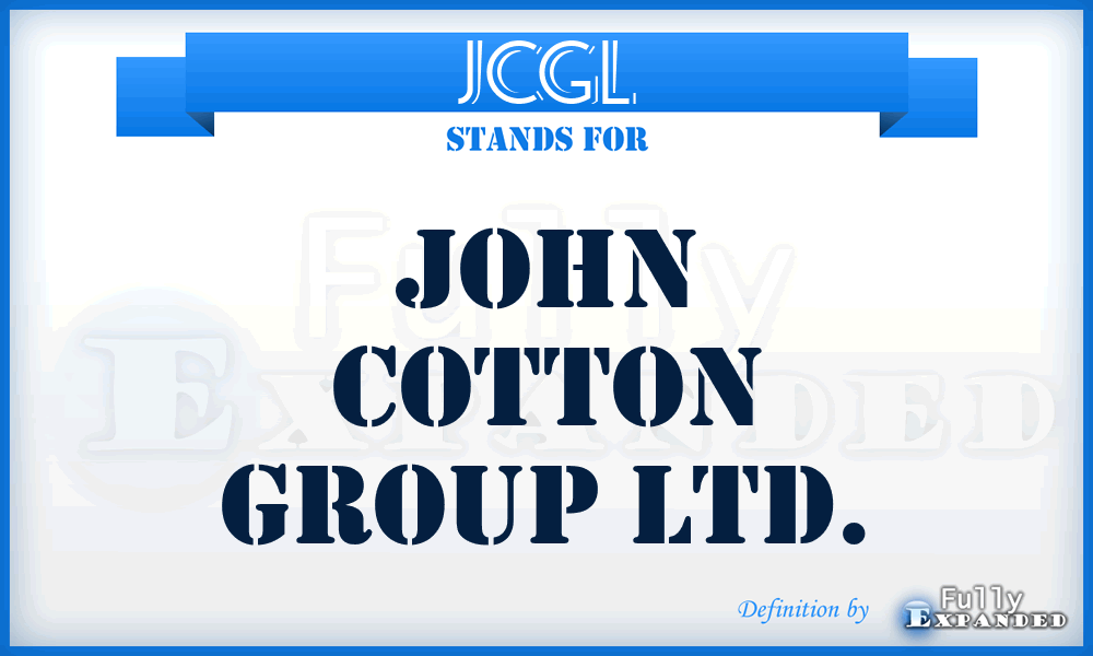 JCGL - John Cotton Group Ltd.