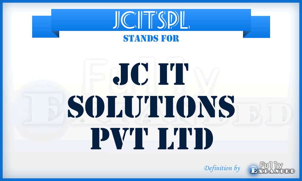 JCITSPL - JC IT Solutions Pvt Ltd